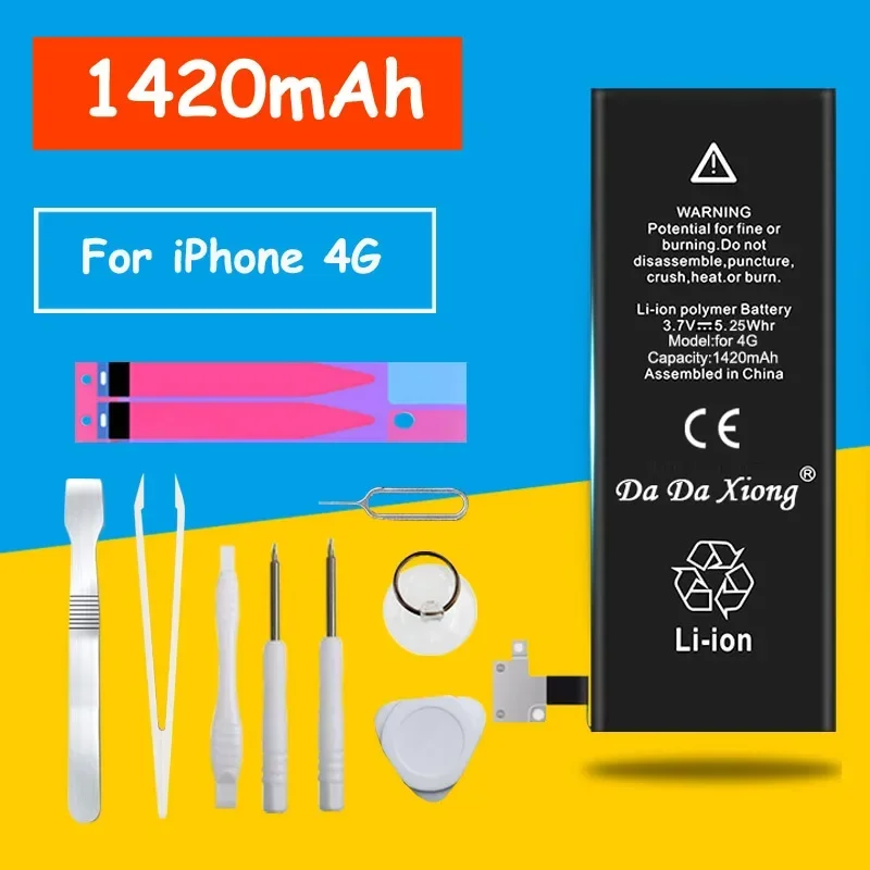 

Аккумулятор DaDaXiong для iPhone 4, 4G, 1430 мАч, запасная батарея + Бесплатные инструменты