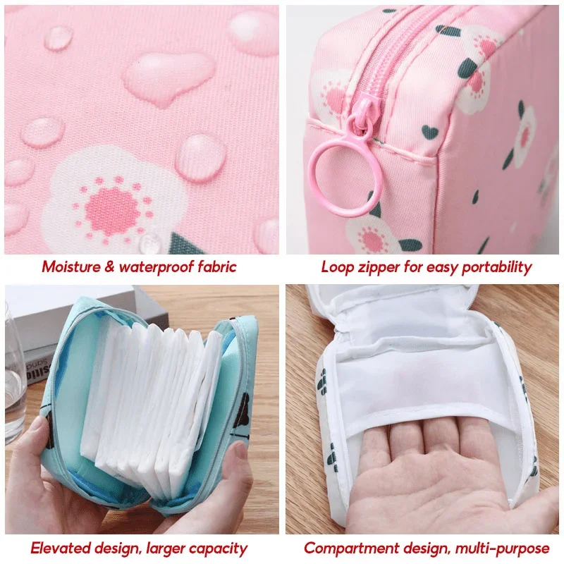 Multi Function Portable Sanitary Pad Storage Bag Tampon Pouch Napkin Cosmetic Bag Organizer Makeup Girl Hygiene Pad Bags makeup organizer,cosmetic bag,storage bag,cosmetic storage bag,makeup bag,cosmetic case