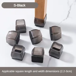 Premium Silicone Non - Slip Furniture Leg Pads - Thick Anti - Noise Floor Protectors - 16 pcs (S - Square)