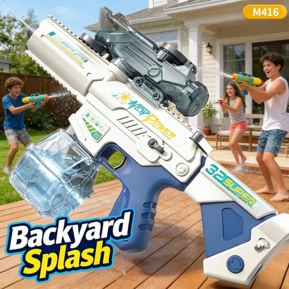 M416 전동 물총 여름 야외 해변 수영장 파티 물총 장난감 어린이 및 성인을 위..