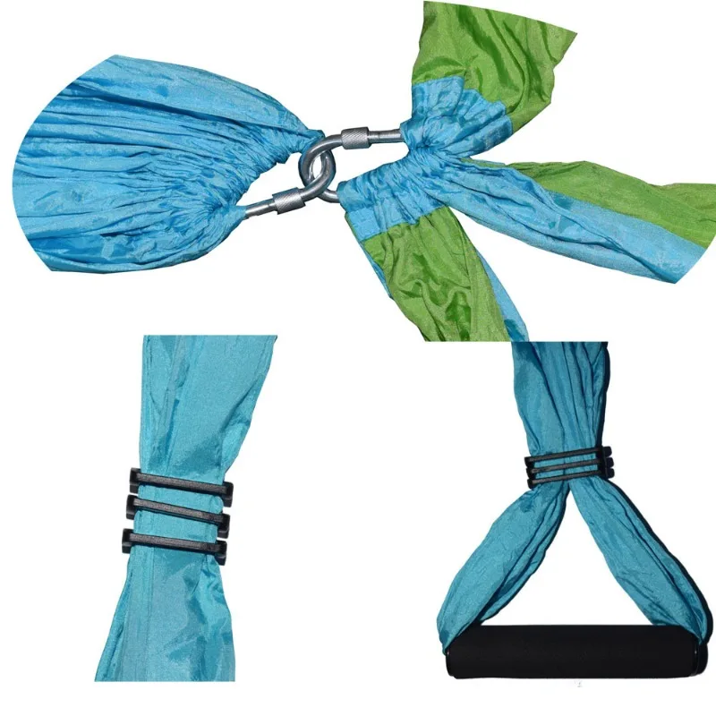 Yoga Hammock Swing Yoga Aerial Color Matching Parachute Cloth Non-elastic Anti-gravity Belt Hammock Aerial Silk Set