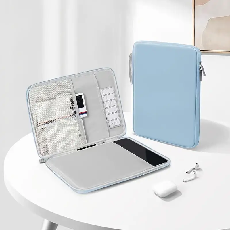 Versatile Shockproof Tablet Sleeve with Multi-Pocket Design