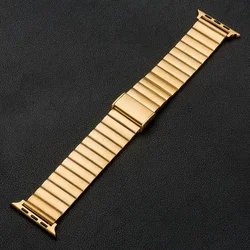 Premium Stainless Steel Watch Band - Elegant Metal Link Bracelet for S10-42MM 38 40 41MM (Golden)