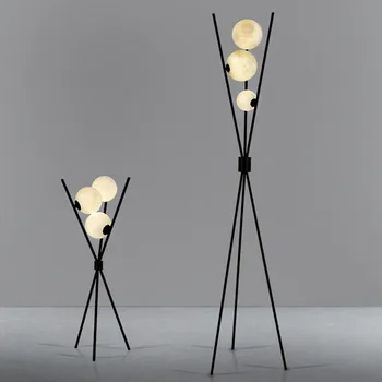 Modern Led Floor Lamp 3D Moon Iron Tripod Floor Lamps For Living Room Bedroom Loft Study Decor Light Nordic Table Standing Lamp
