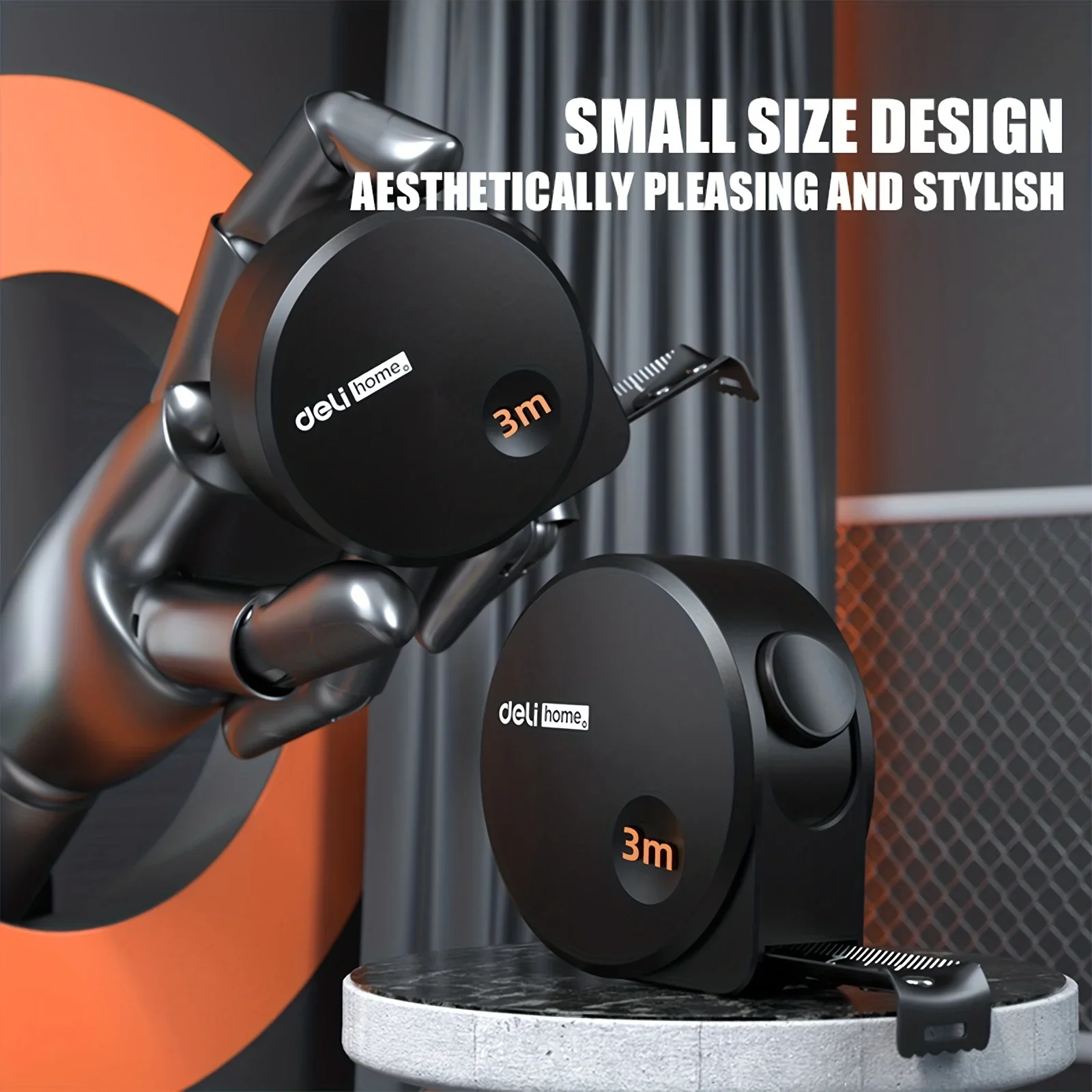 3/5M Measuring Tape Black Carbon Steel Retractable Ruler Multifunctional Household Woodworking Portable Measuring Tool Ruler measuring tape