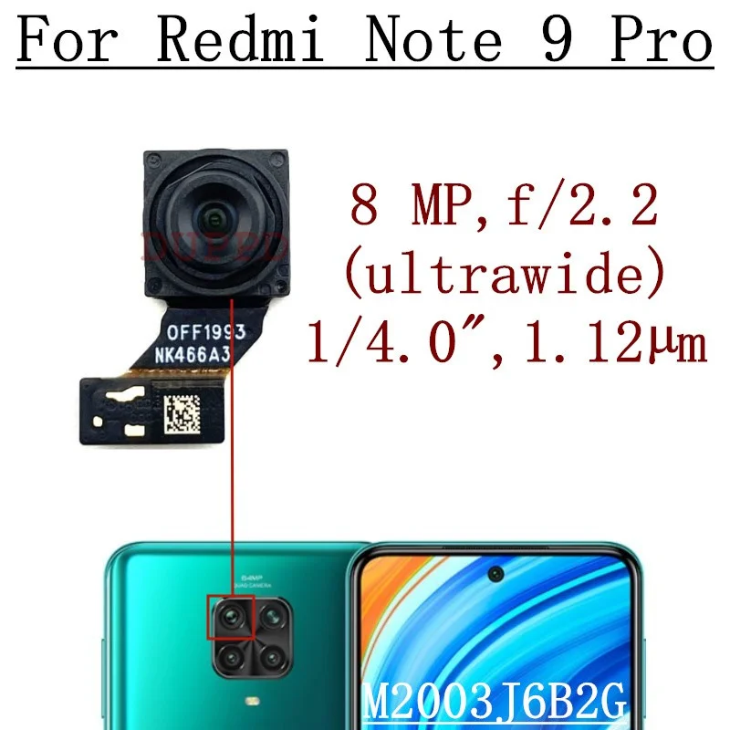 Xiaomi Redmi Note 9 Pro Front and Rear Camera Module