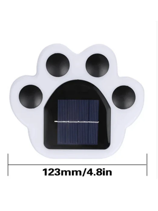 Description Picture 2 of item4PCS/Lot Solar LED Lights Outdoor Street Light Solar Cat  Animal Print Light LED Path Decoration Lighting Footprint Light Garden