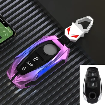 Copri chiave auto in lega per Volkswagen VW Touareg 2021 3 pulsanti Smart nuova chiave di protezione accessori Shell portachiavi - Copri chiave auto in lega per Volkswagen VW Touareg 2021 3 pulsanti Smart nuova chiave