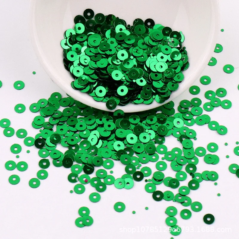 2000pcs/Lot 4mm Silver Film Colors Sequins Flat Round PVC Loose Sequin Paillettes DIY Crafts Wedding Sewing Lentejuelas 10g sequins for crafts sequin embroidery accessories sequin sewing accessories