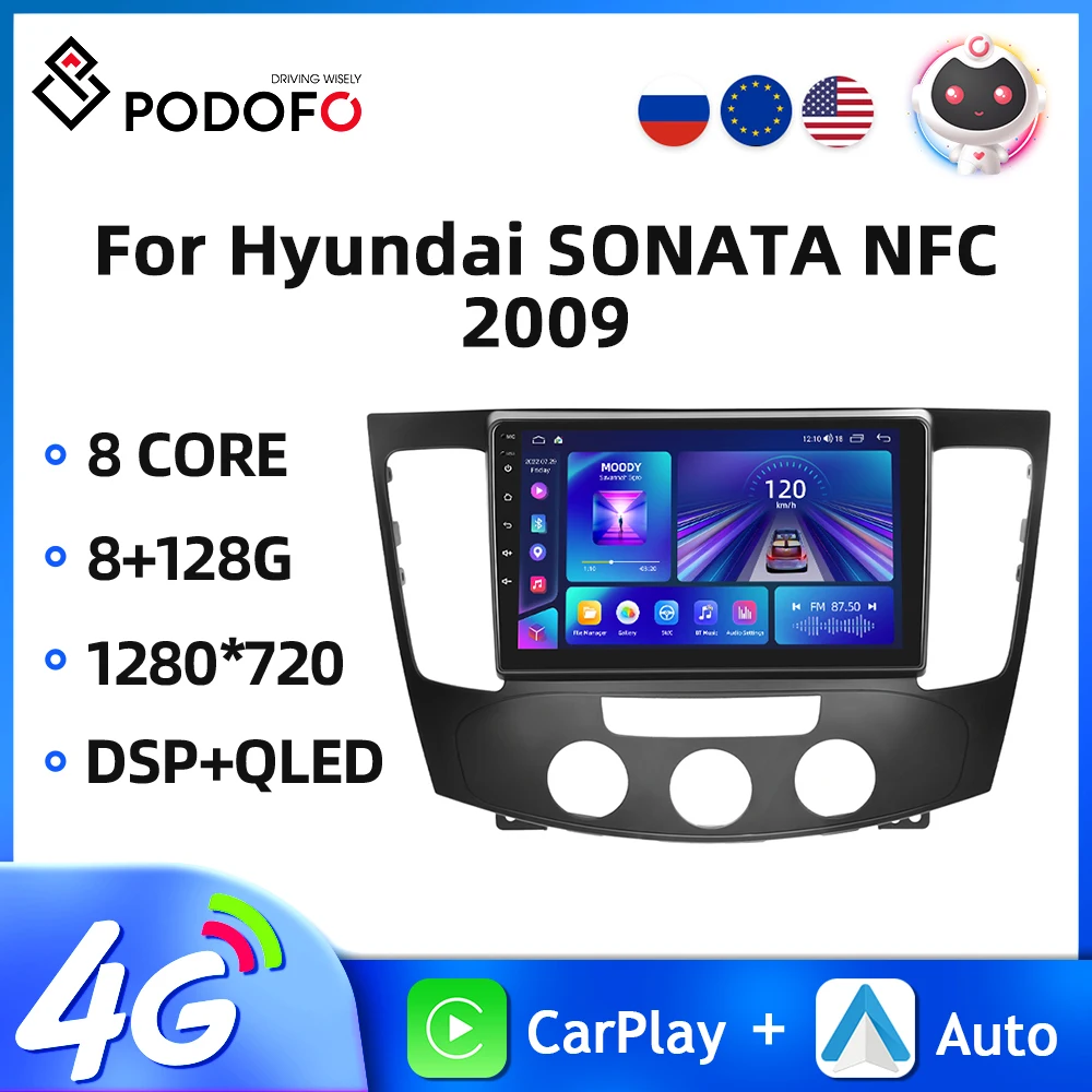 

Автомагнитола Podofo, 2DIN, Android 2009, мультимедийный видеоплеер, GPS-навигация, 8 + 128 ГГц, Wi-Fi