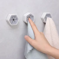 8/1pcs Self-adhesive Towel Plug Holder Punch Free Wall Mounted Tea Towels Bathroom Storage Hooks Rack Kitchen Rags Cloth Clips 2