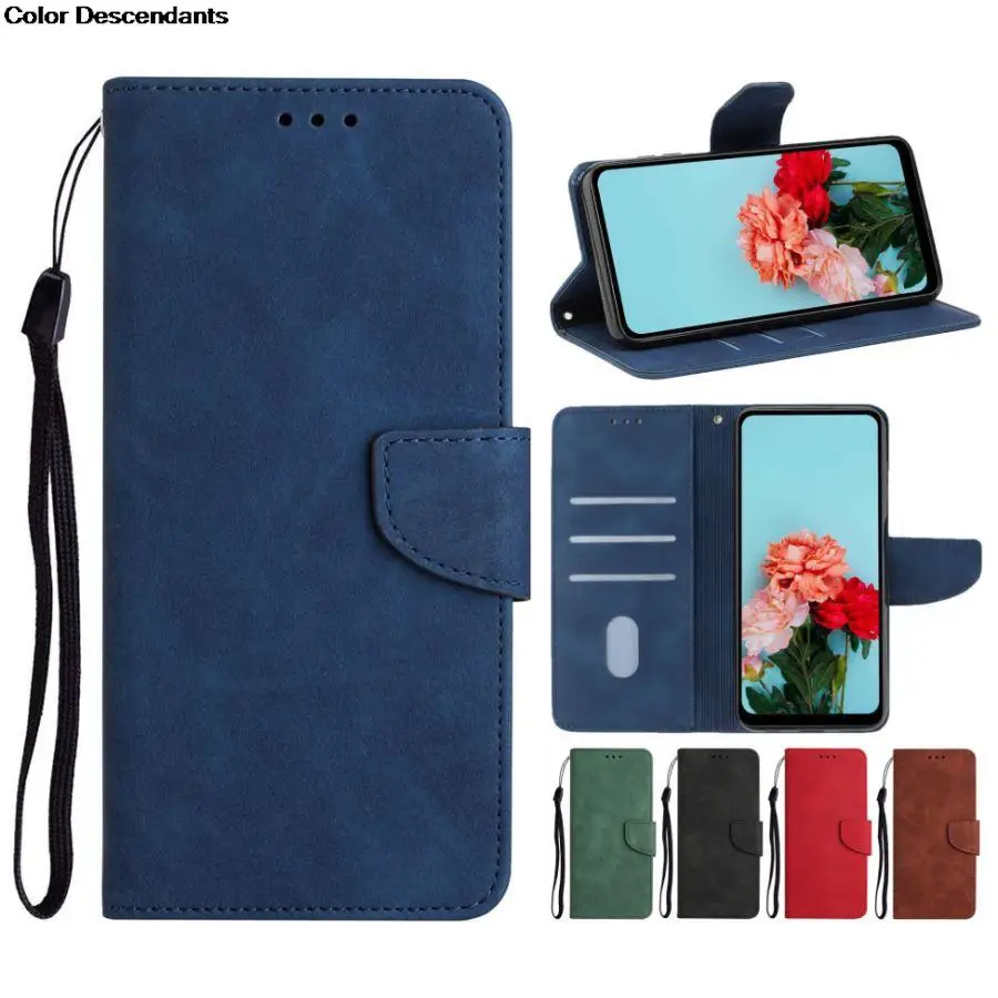 Jednokolorowe Etui Na Telefon Do Samsung Galaxy S22 S21 S20 Fe Plus Ultra A12 A13 A22 A32 Lite A52 A52S 5G Etui Z Klapką Do Skóry D20F