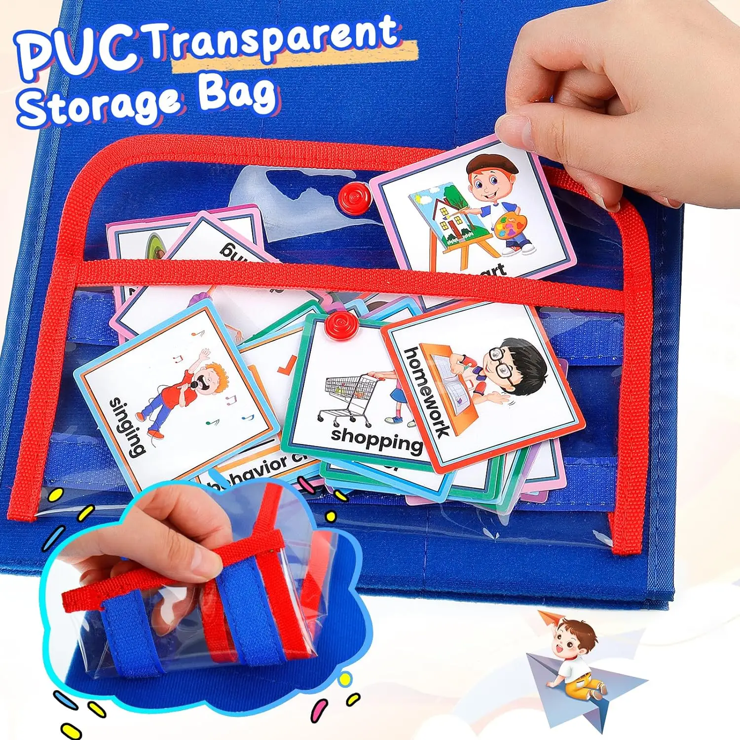 Visual Schedule for Kids Chore Chart 103 Daily Schedule Calendar Board Pocket Cards For Autism Learning Educational Toy educational toys chore checklist card