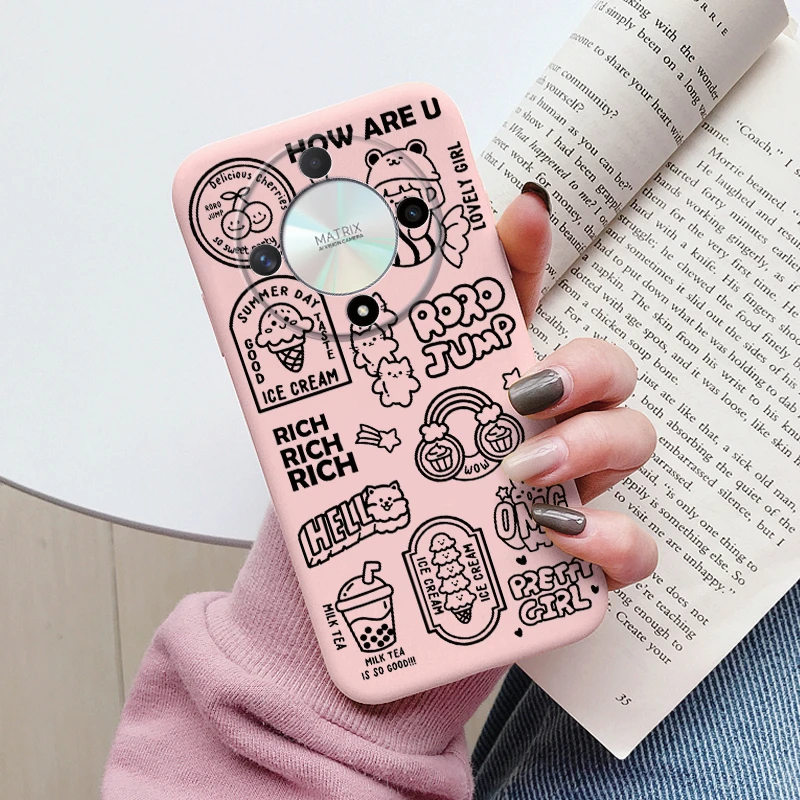 Cute Cat Silicone Soft Back Case with Lovely Cartoon Design