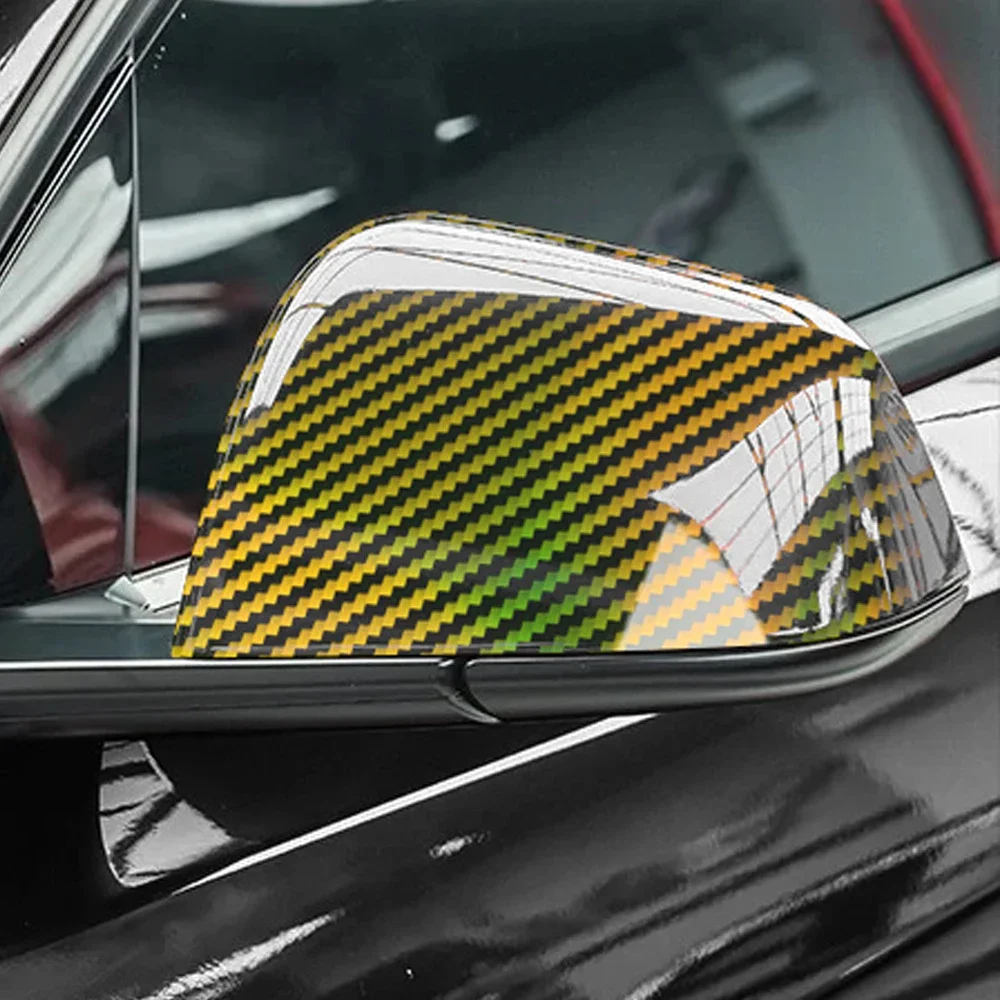Laser Regenbogen Carbon Faser Aufkleber Glanz Auto Vinyl Wrap Film Air Release Blase Kostenloser Wasserdichter Aufkleber Tuning Auto Zubehör – Detail 16