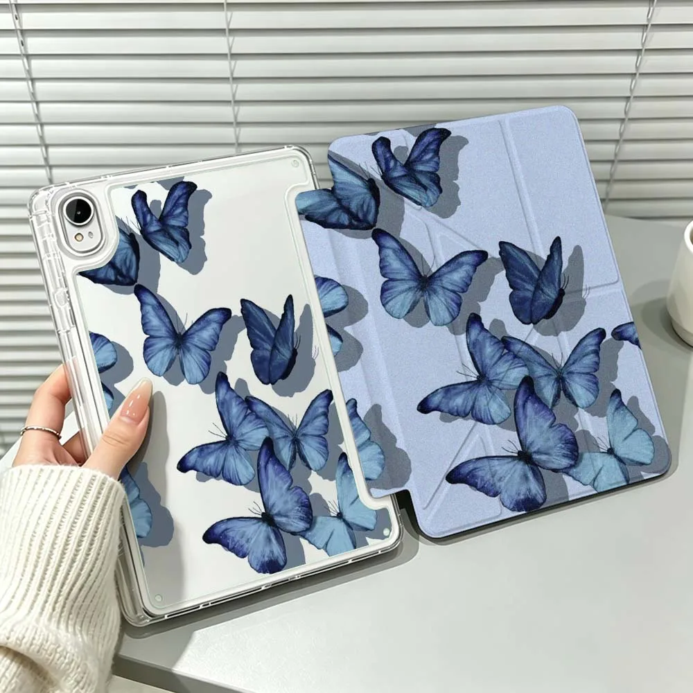Blue Aesthetics Butterfly Tablet Case Cover