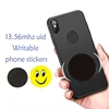 10pcs UID Anti Metal Interference Black Smile Tags Label Rewritable Mobile Phone Sticker NFC 13.56Mhz IC Stickers Writable Tag 1