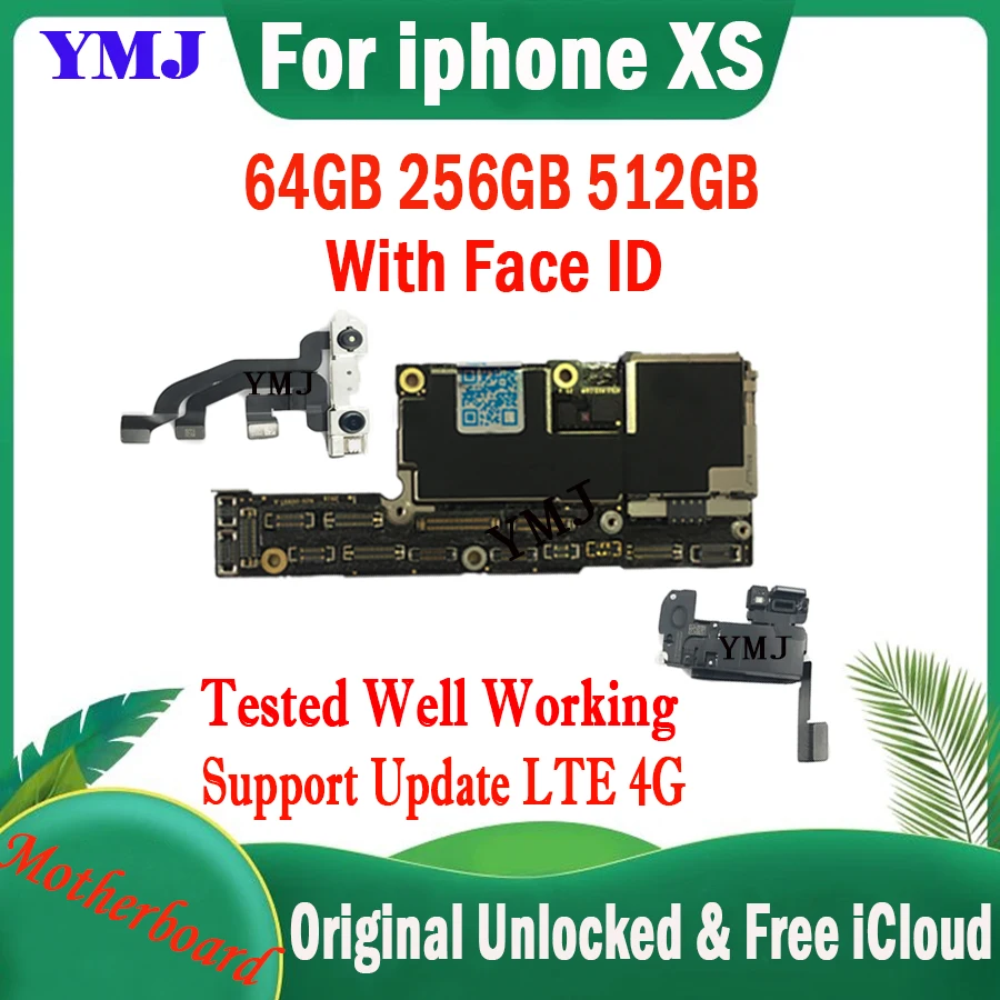 

64GB 256GB 512GB Full Tested For iPhone XS Motherboard With/Without Face ID,Disassembly Mainboard For iPhone XS board Unlocked