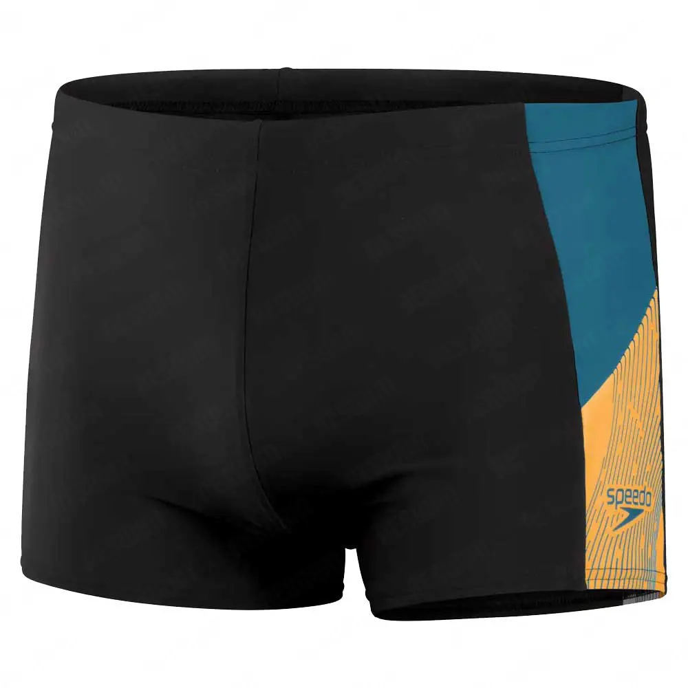 New Men's Print Swim Jammer Athletic Training Swimsuit Shorts Swimming Trunks Beach Tights Pants Quick Dry Swimwear Bathing Suit