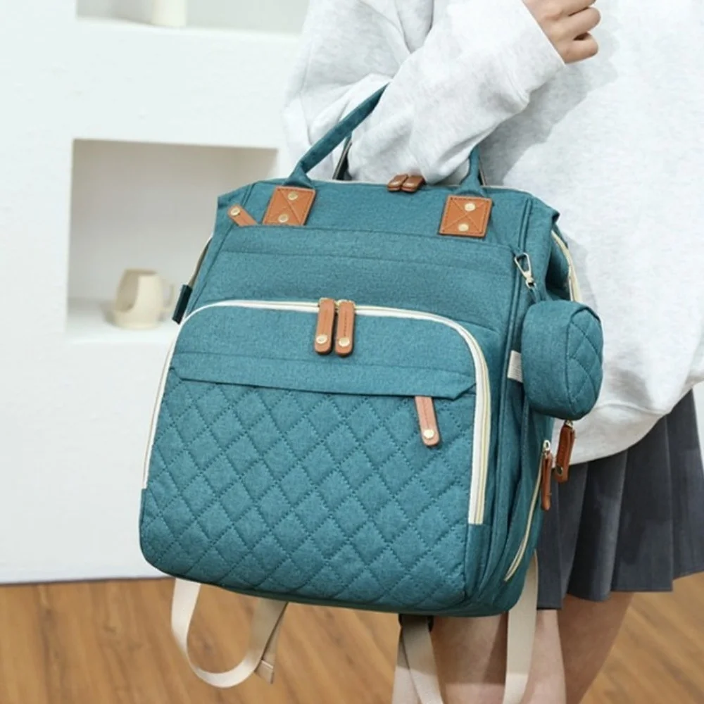 Oxford cloth Mommy Bag Dry-wet Separation Multi-Functional Nappy Backpack Foldable Large Capacity Baby Diaper Backpack