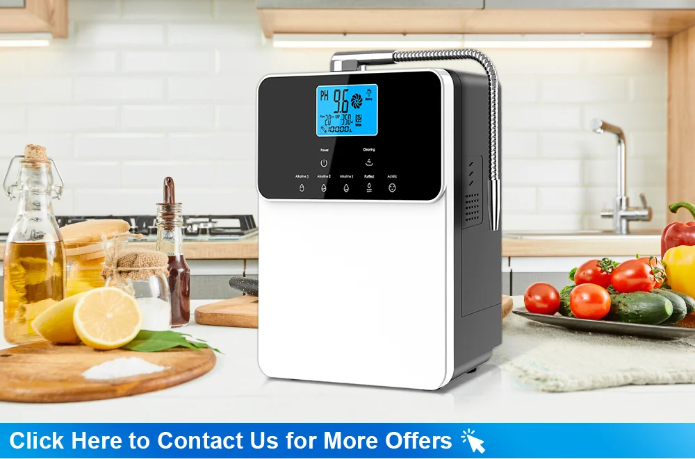 Description Picture 3 of itemCAWOLO 11 Plates Platinum Coating Alkaline Water Ionizer Machine Household PH 4.5~10.5 Alkaline Acid Water Ionizer for Home