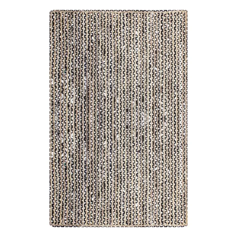 

Hand Braided Cotton Jute Area Rugs for Living Room Black Kilim Outdoor Patio Mat