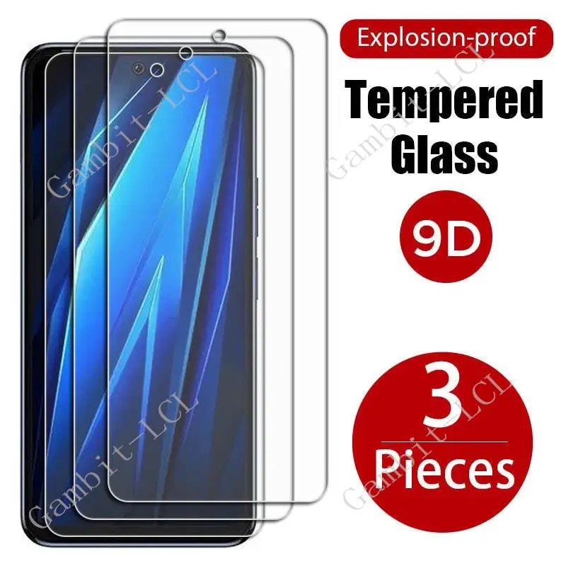 

3PCS Tempered Glass For Tecno Pova 4 Protective ON TecnoPova4 Pova4 LG7n 6.82" Screen Protector Cover Film