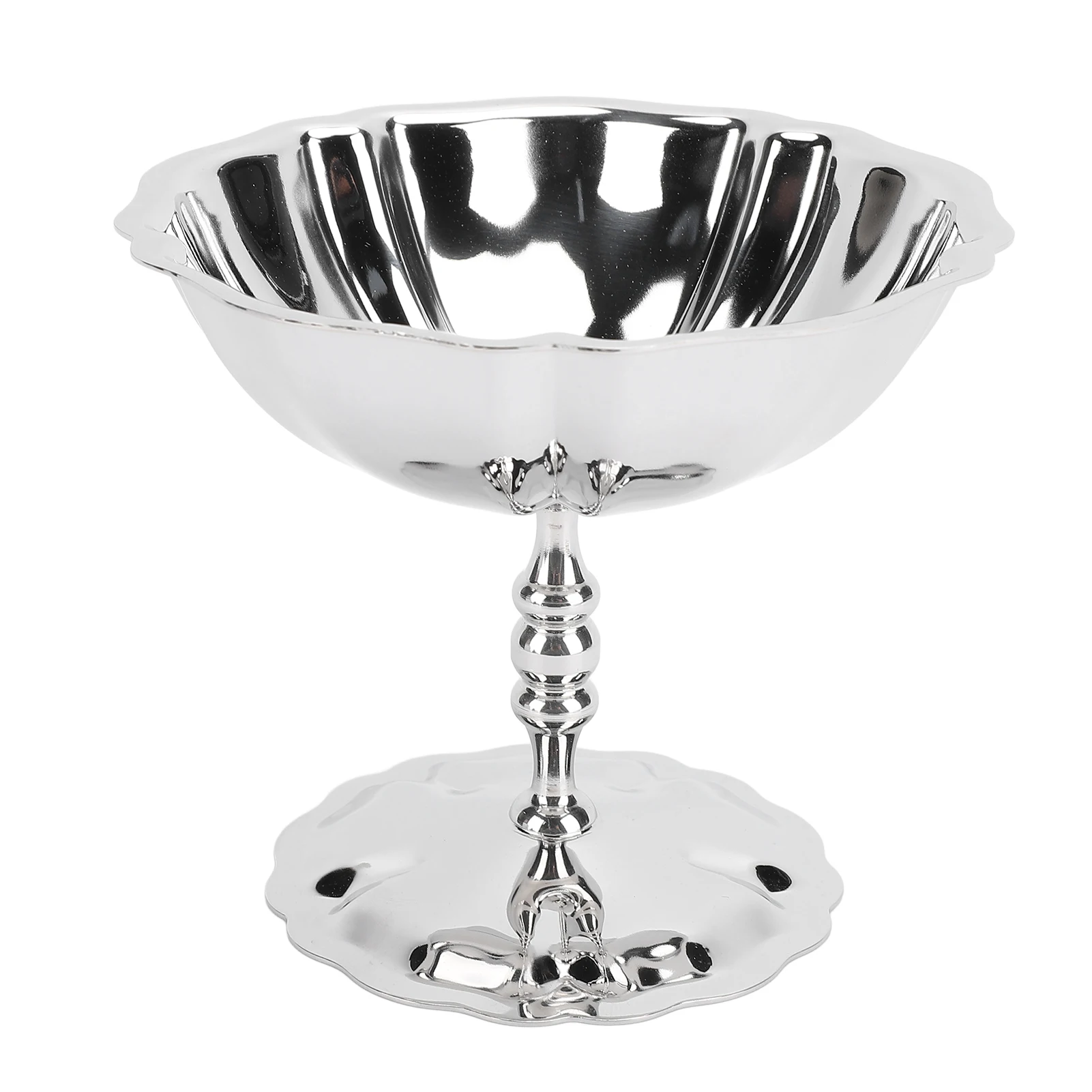 200ml Ice Cream Cup Stainless steel Tall Dessert Serving Bowl with Patterns for Home Parties Dessert Shops