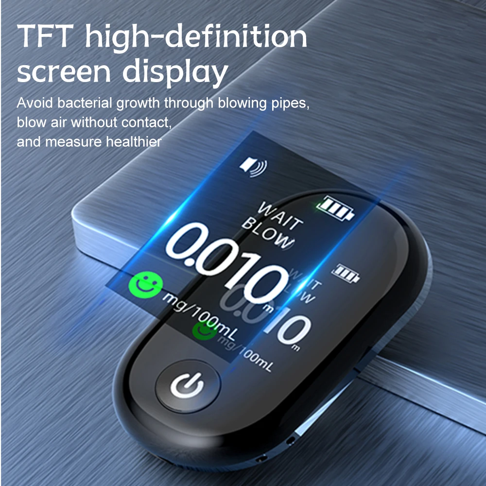 Non-Contact Alcohol Tester with LCD Digital Display Portable High Accuracy Breathalyzer Test Tools