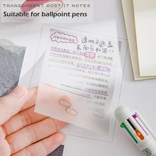 

100 Sheets Transparent Memo Pad Sticky Notes Waterproof PET Planner List Note Sticker Notepad School Supplies Kawaii Stationery