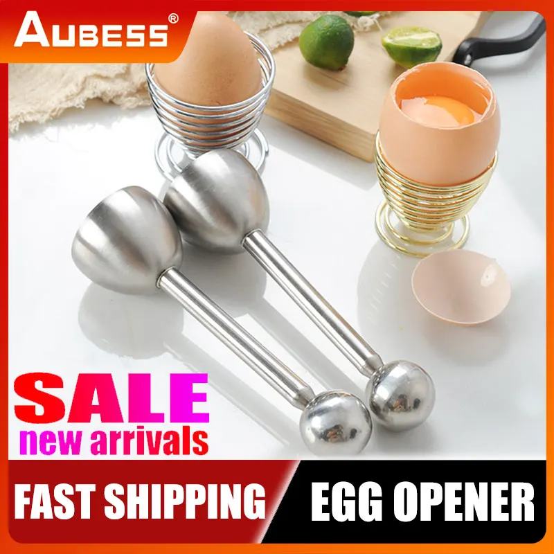 304 Stainless Steel Egg Holder Household Steamer Egg Knock Cutter