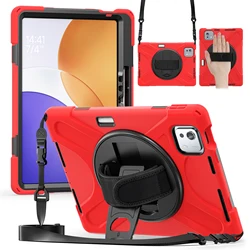 Custodia protettiva pesante per tablet con cinturino a spalla - Copertura in PC e silicone durevole