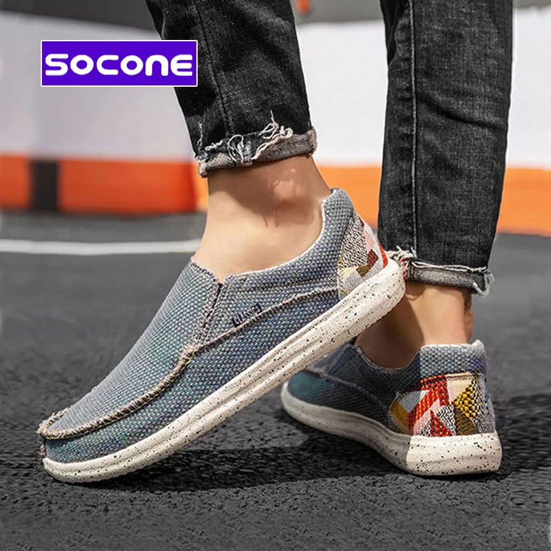 Mocassins Homme à Enfiler Slumberz - Noir à Carreaux - UK 7 - Avec Chaussettes Gratuites