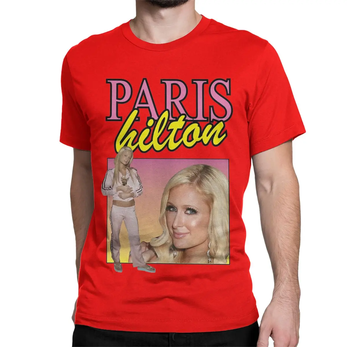 thumbnail image 1 of Camisetas para hombre y mujer, camisetas creativas de algodón puro, cuello redondo, manga corta, talla 6XL, 1 of 7