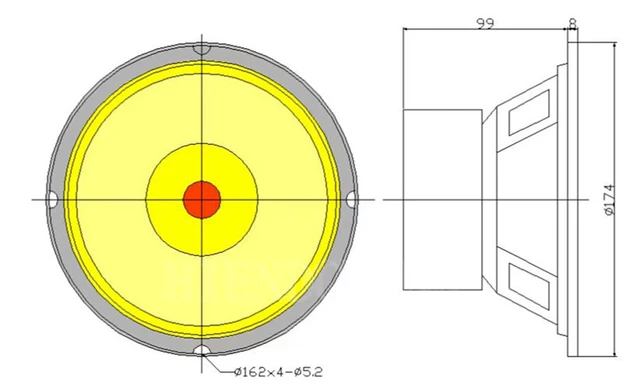 LS-012 Fast6 6.5 Inch Full Range Speaker Ideal Desktop And Bookshelf Unit 40 -80W/8Ohm /LII AUDIO FAST-6/ST-6 (1 Pair) - AliExpress