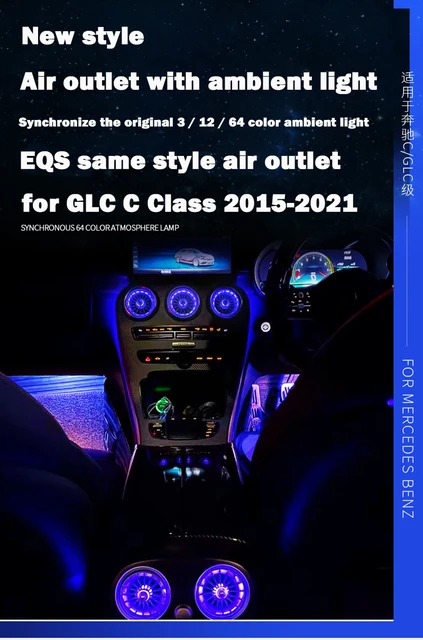 Luftdüsen Lüftungsdüsen VORNE HINTEN 64 Farben EQS C GLC Klasse