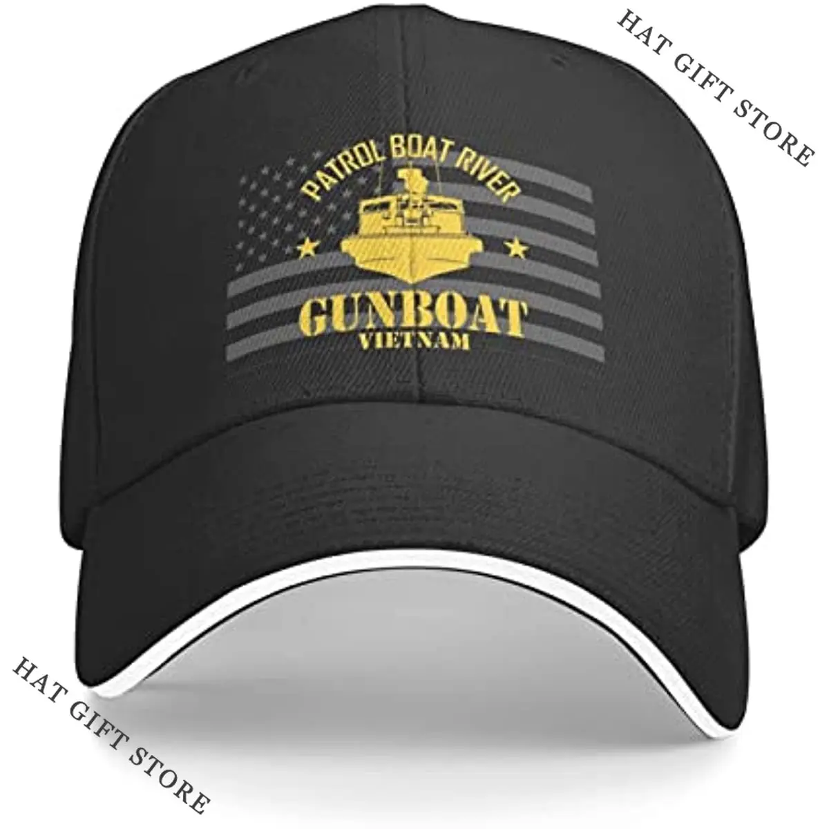 

Patrol Boat River PBR - Gunboat Vietnam，Men Washed Distressed Cotton Baseball Vintage Adjustable Cap Dad Hat Hats Sports