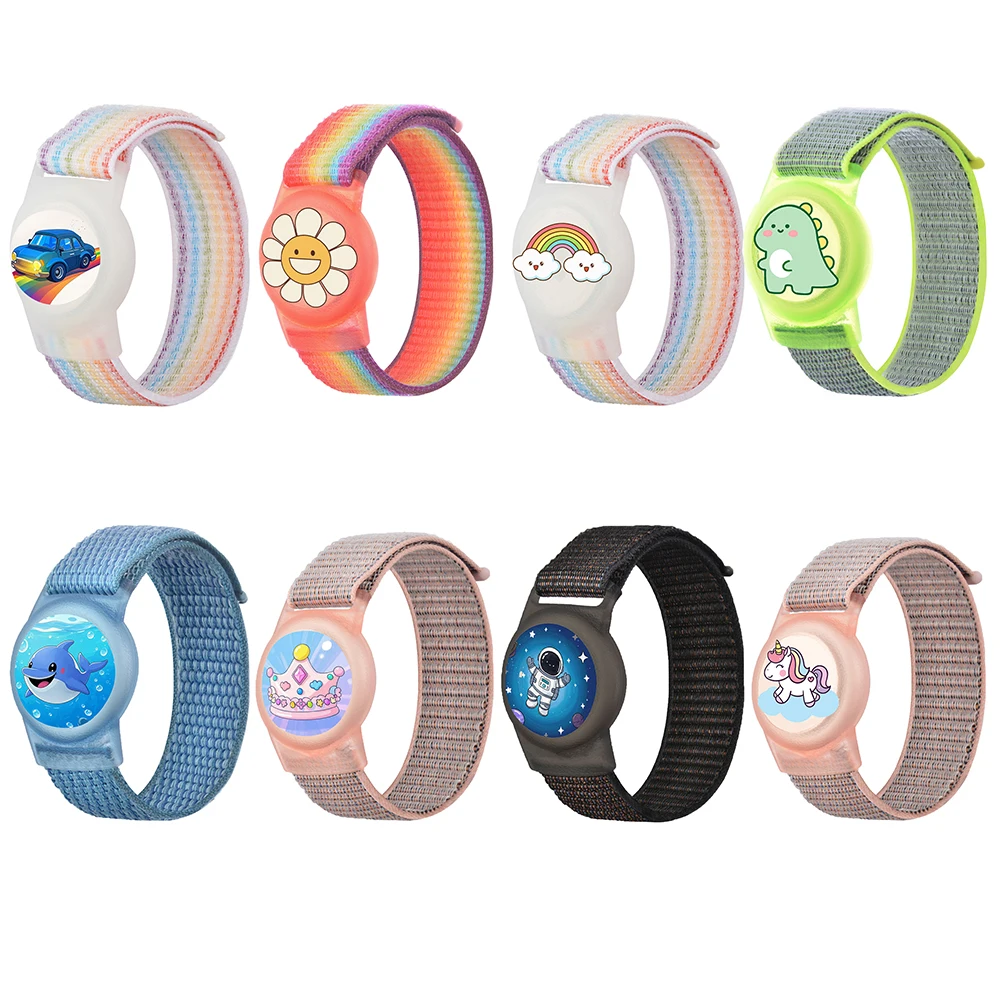 Kids' Adjustable Anti-Loss Nylon Wristband with Protective Bracelet Case