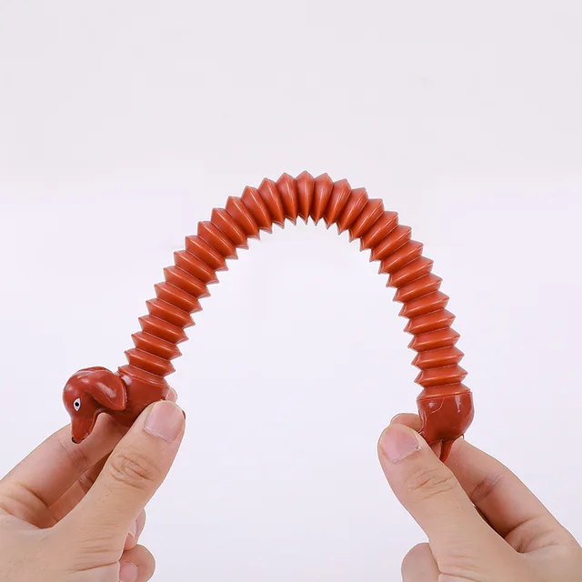 Funny Dachshund Unicorn Pop Tubes Sensory fidget toys for Children Stress Relieve Autism Anti Stress Plastic Bellows Squeeze Toy 4