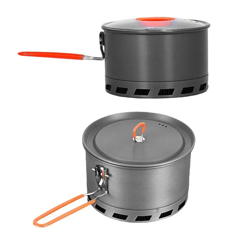 Outdoor Cooking Pot Compact Camping Pots Non-Stick Lightweight Portable Multipurpose for Fishing