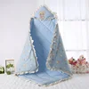 Newborn Cotton Blanket Winter Warm Embroidery Baby Swaddling Blanket Cartoon Envelope Wrap Blankets Baby Boys Girls Bed Quilt 5