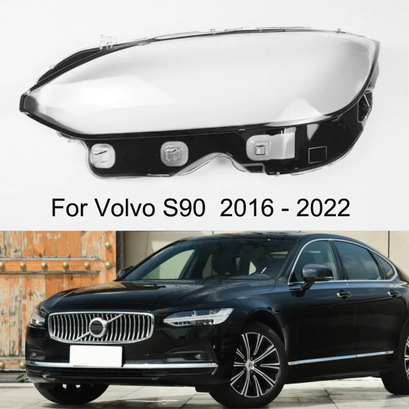 

Крышка объектива фары для 2016 2017 2018 2019 - 2022 Volvo S90 Передняя Автомобильная Защитная Прозрачная лампа затеняющая стеклянная оболочка