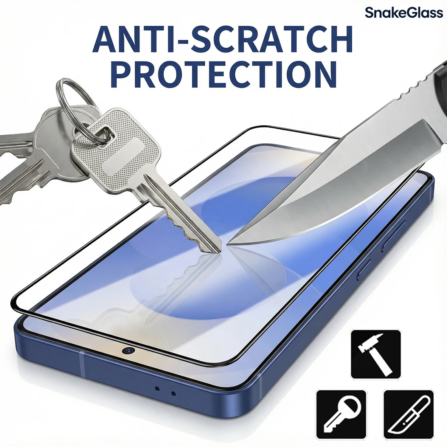 3-Pack Easy Install Tempered Glass Screen Protector Protective Film