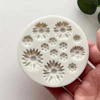 1pc flower silicone mold bouquet casting mold DIY decoration chocolate sugar resin candle 3D mould crafts tools 6