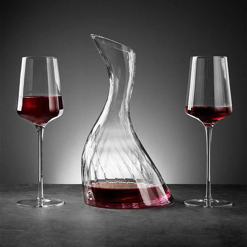 

S-shaped Wine Decanter - Decant with Elegance lead-Free Crystal Clear Glass Red Wine Decanter Juice Container Wine Decanters