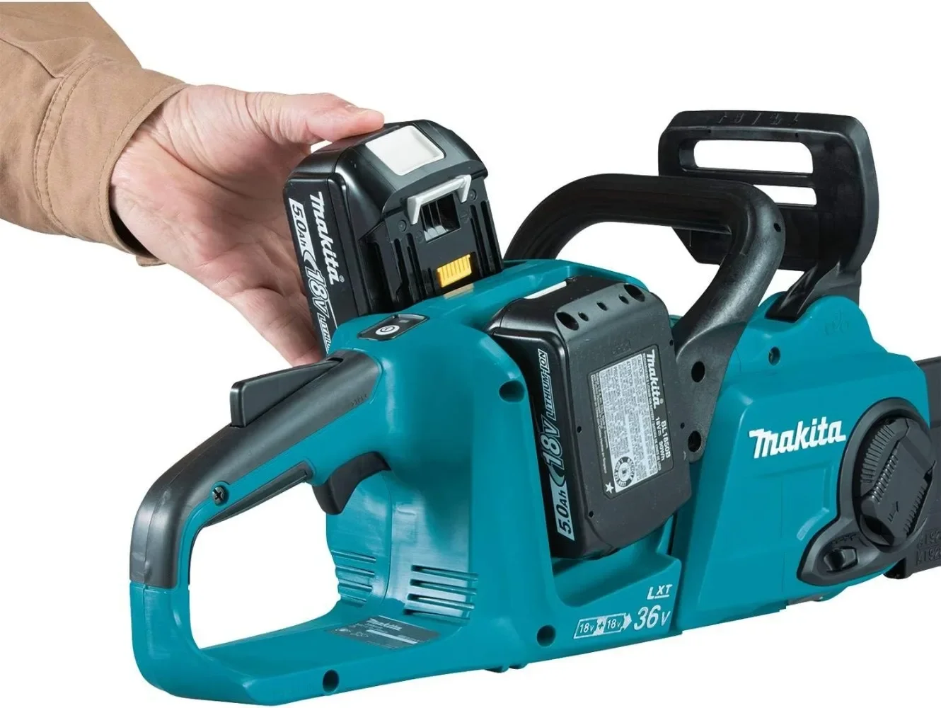 Makita XCU04PT1 36V (18V X2) LXT® Brushless 16" Chain Saw Kit with 4 Batteries (5.0Ah) 6