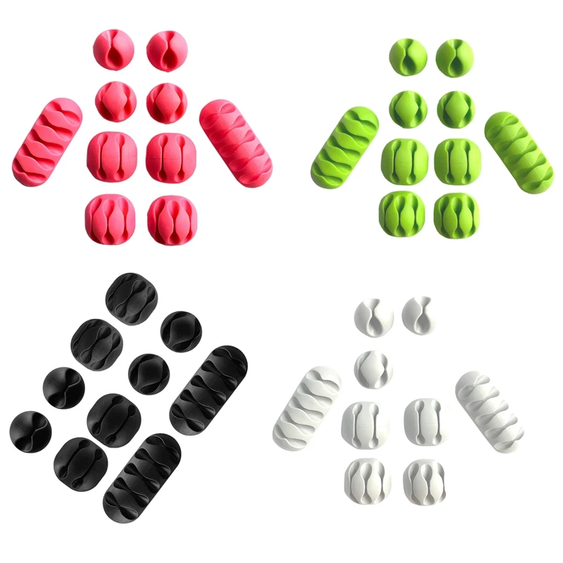 

10Pc Cable Clips Multipurpose Cord Holder Self-Adhesive Cord Management Cable Holder Earphone Wire Organizers