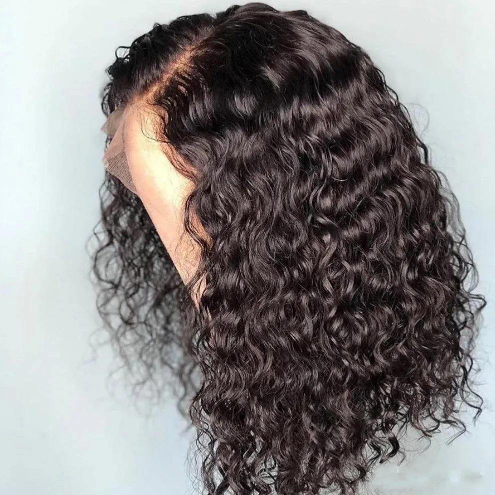 

11 Inch Afro Kinky Curly Hair Wigs With Bangs Soft Fluffy Synthetic Fiber None Lace Wigs For Party Cosplay Daily Use