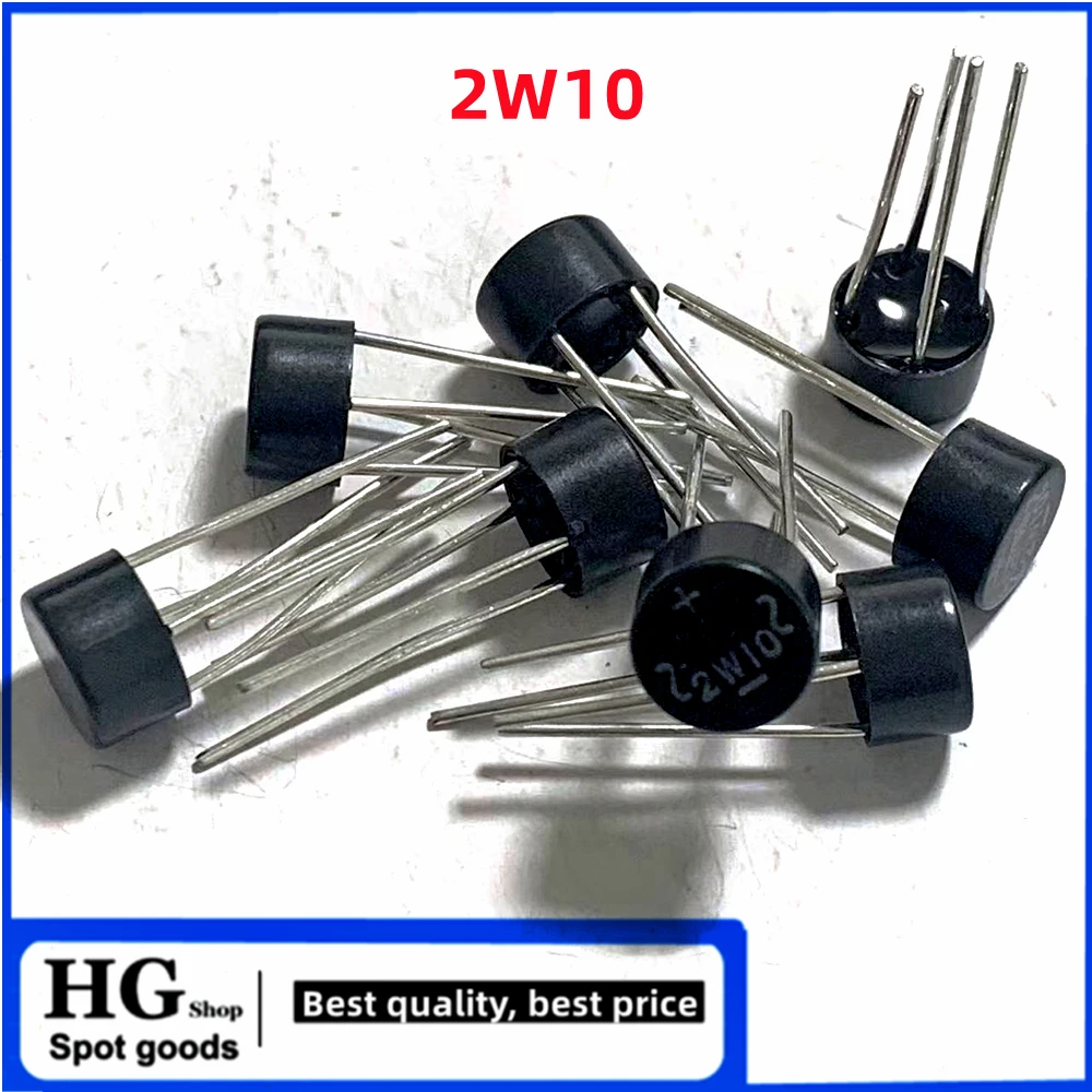 50PCS/Lot 2W10 rectifier diode bridge rectifiers round bridge 2A1000V DIP-4 Best quality