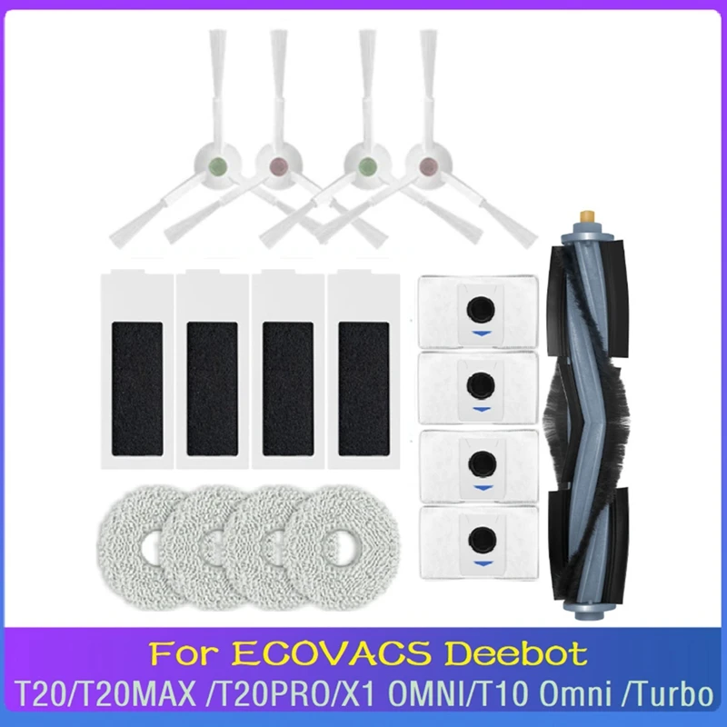 

17PCS For Ecovacs Deebot T20 PRO /T20 MAX/ T20 PRO PLUS/ T20 MAX PLUS / X1/ T10 Robot Vacuum Cleaner Spare Parts Accessories Kit